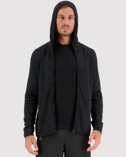Approach Merino Gridlock Hood - Black