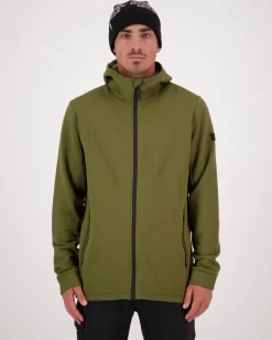 Arcadia Merino Fleece Hoody - Dark Olive