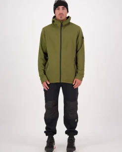 Arcadia Merino Fleece Hoody - Dark Olive
