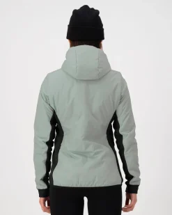 Arete Merino Insulated Hooded Jacket - Eucalyptus