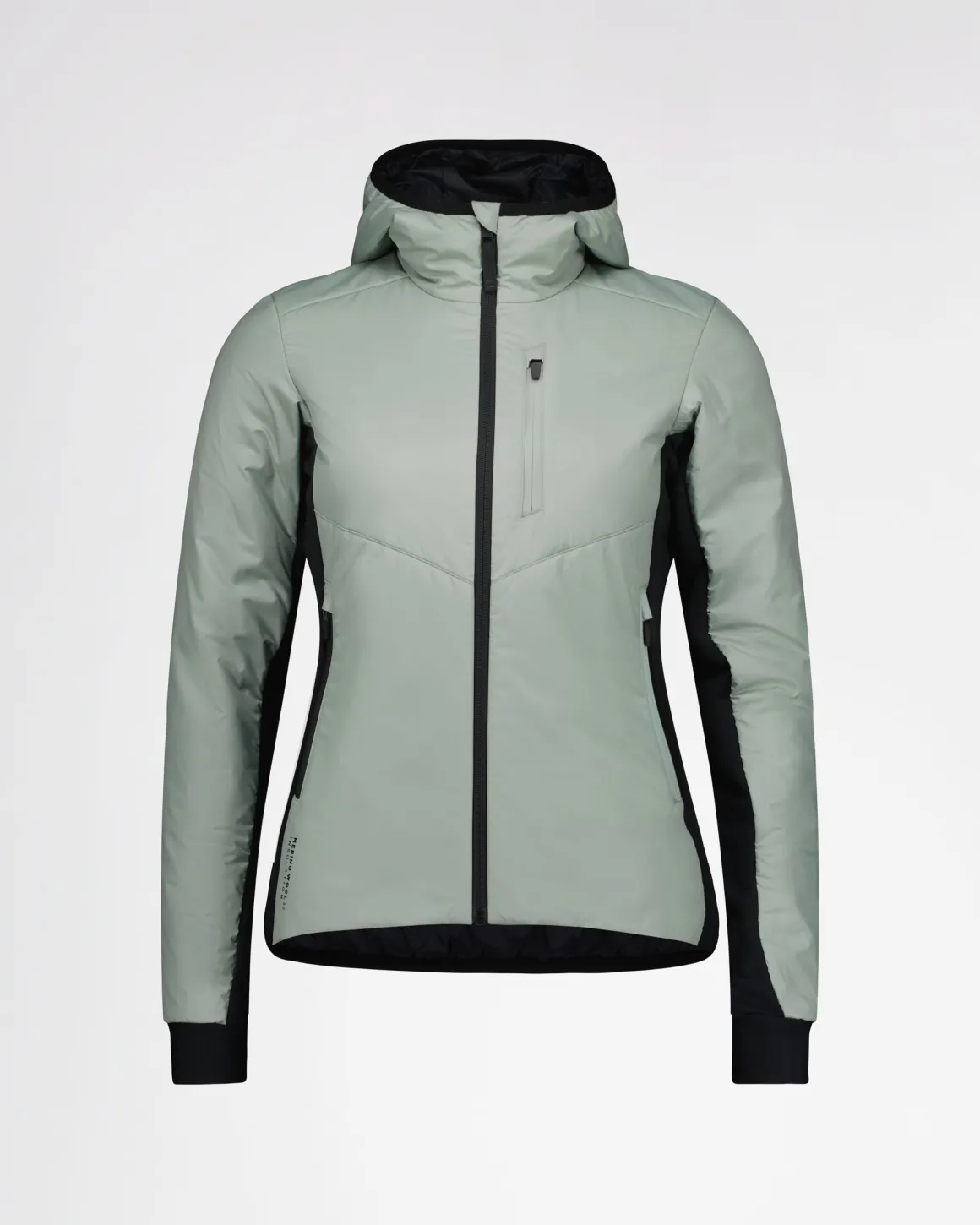 Arete Merino Insulated Hooded Jacket - Eucalyptus