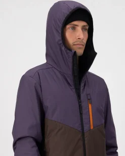 Arete Merino Insulated Hooded Jacket - Indigo / Cedar