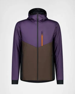 Arete Merino Insulated Hooded Jacket - Indigo / Cedar