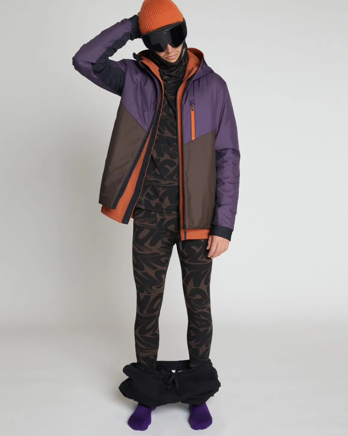 Arete Merino Insulated Hooded Jacket - Indigo / Cedar