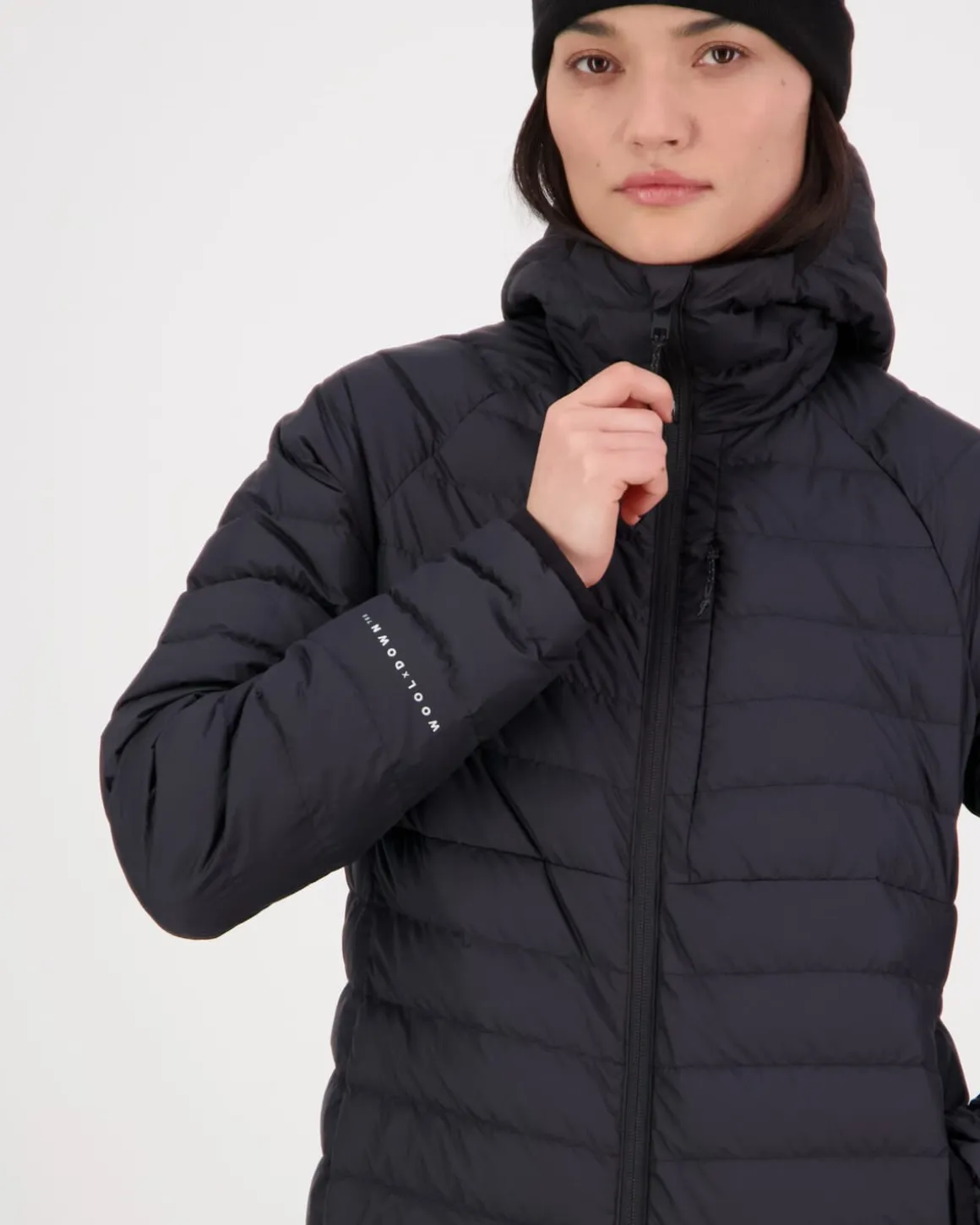 Atmos Wool x Down Insulated Hood - Black