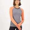 Bella Merino Long Sleeve - Grey Heather / Punch