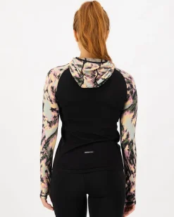 Bella Merino Long Sleeve Hood - Rad Things / Black