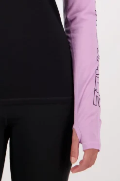 Bella Merino Long Sleeve - Orchid Black