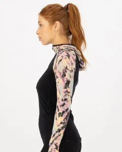Bella Merino Long Sleeve Hood - Rad Things / Black