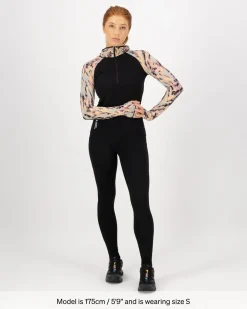 Bella Merino Long Sleeve Hood - Rad Things / Black