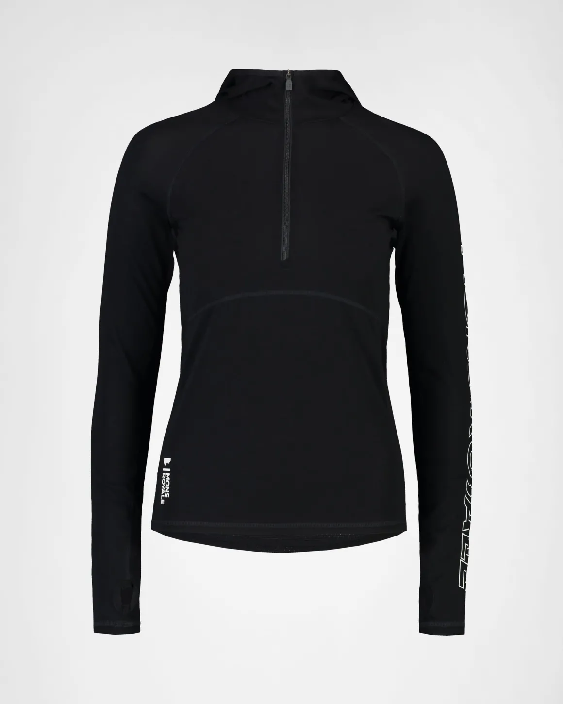 Bella Merino Long Sleeve Hood - Black