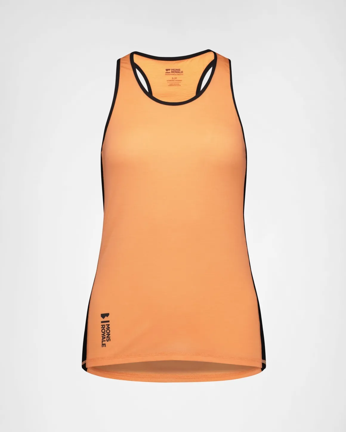 Bella Merino Tank - Punch / Black