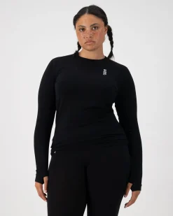 Cascade Merino Base Layer Long Sleeve - Black