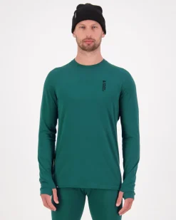 Cascade Merino Base Layer Long Sleeve - Evergreen