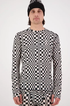 Cascade Merino Base Layer Long Sleeve - Checkers