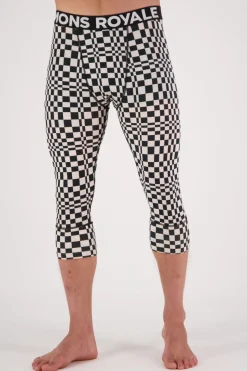 Cascade Merino Base Layer 3/4 Legging - Checkers