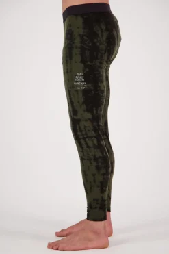 Cascade Merino Base Layer Legging - Olive Tie Dye
