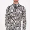 Cascade Merino Base Layer 1/4 Zip Long Sleeve - Checkers
