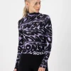 Cascade Merino Base Layer Mock Neck Long Sleeve - Signal Lost Lupin