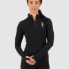 Cascade Merino Base Layer 1/4 Zip Long Sleeve - Black