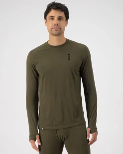 Cascade Merino Base Layer Long Sleeve - Dark Olive