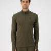 Cascade Merino Base Layer 1/4 Zip Long Sleeve - Dark Olive