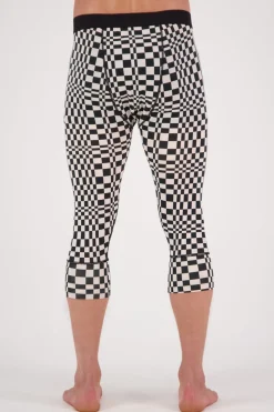 Cascade Merino Base Layer 3/4 Legging - Checkers