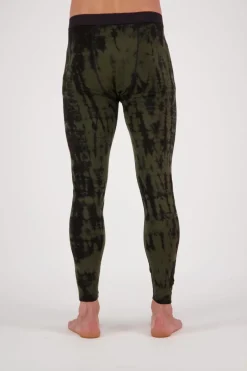 Cascade Merino Base Layer Legging - Olive Tie Dye