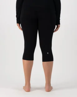 Cascade Merino Base Layer 3/4 Legging - Black