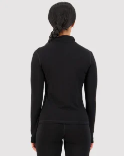 Cascade Merino Base Layer 1/4 Zip Long Sleeve - Black