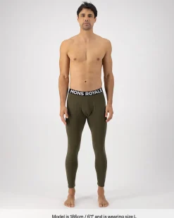 Cascade Merino Base Layer Legging - Dark Olive