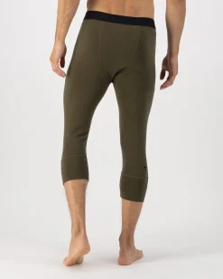 Cascade Merino Base Layer 3/4 Legging - Dark Olive
