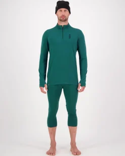 Cascade Merino Base Layer 3/4 Legging - Evergreen