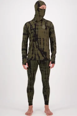 Cascade Merino Base Layer Legging - Olive Tie Dye