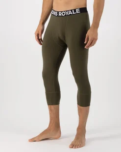 Cascade Merino Base Layer 3/4 Legging - Dark Olive