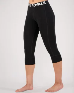 Cascade Merino Base Layer 3/4 Legging - Black