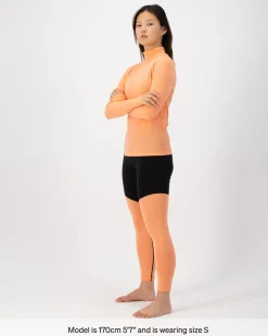 Cascade Merino Base Layer Mock Neck Long Sleeve - Punch