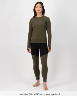 Cascade Merino Base Layer Legging - Dark Olive