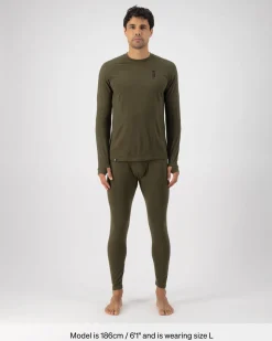 Cascade Merino Base Layer Long Sleeve - Dark Olive