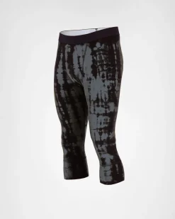 Cascade Merino Base Layer 3/4 Legging - Grey Tie Dye