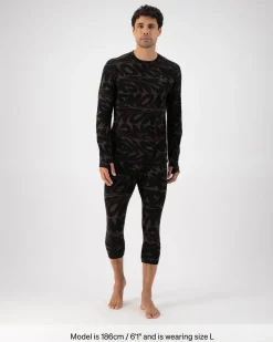 Cascade Merino Base Layer Long Sleeve - Signal Lost Cedar