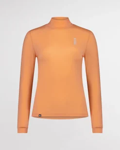 Cascade Merino Base Layer Mock Neck Long Sleeve - Punch