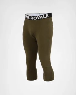 Cascade Merino Base Layer 3/4 Legging - Dark Olive