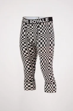 Cascade Merino Base Layer 3/4 Legging - Checkers