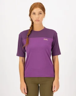 Diversion Merino Bike Jersey Short Sleeve - Ultraviolet / Boysenberry