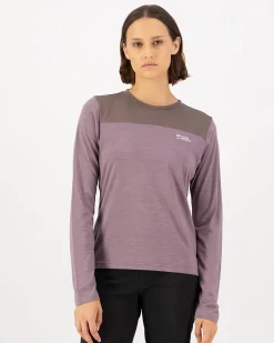 Diversion Merino Bike Jersey Long Sleeve - Mauve / Iron