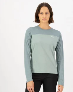 Diversion Merino Bike Jersey Long Sleeve - Dew / Desert Sage