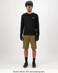 Diversion Merino Bike Jersey Long Sleeve - Black