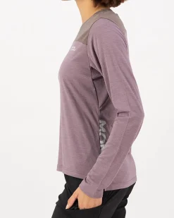 Diversion Merino Bike Jersey Long Sleeve - Mauve / Iron