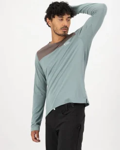 Diversion Merino Bike Jersey Long Sleeve - Desert Sage / Iron